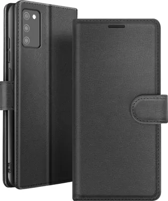 Produktbild von Zanaé, Portemonnaie Etui Galaxy A02s/ A03s Mit Magnetverschluss Standfunktion, Schwarz