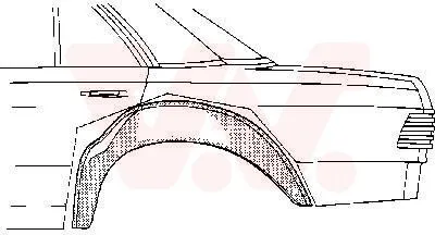Produktbild von VAN WEZEL Radhaus 3010348 Hinten Rechts passend für MERCEDES-BENZ Stufenheck (W123)