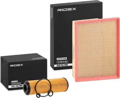 Produktbild von RIDEX Filterset Inspektionspaket Filtersatz passend für MERCEDES-BENZ C-Klasse Limousine (W202) M-Klasse (W163) CLK (C208) C-Klasse T-modell (S202)