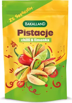 Zdjęcie produktu dla Bakalland Pistacje prażone Chilli&Lime 70g