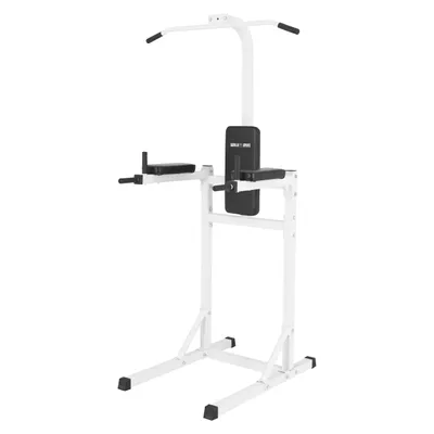 Produktbild von GORILLA SPORTS® Power Tower - Multifunktional, Klimmzugstange, Dip-Station, Pull & Chin Up, Weiß - Kraftstation für Zuhause, Klimmzugstation, Kraftturm, Trainingsgerät, Fitness, Krafttraining