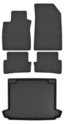 Produktbild von Gummimatten + Kofferraumwanne für Renault Clio III 2008-2012 (Kombi, oberer Ladeboden) – Schwarz, passgenau – Wielganizator