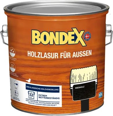 Produktbild von Bondex Holzlasur für Außen 2,5 L ebenholz