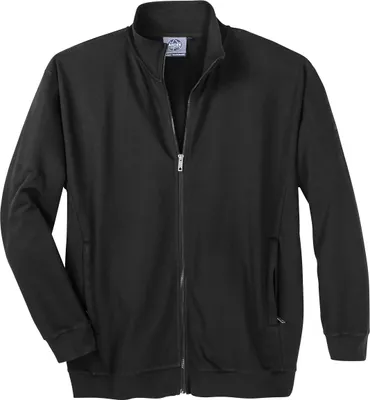 Produktbild von Übergröße Stehkragen Sweatjacke schwarz Ahorn