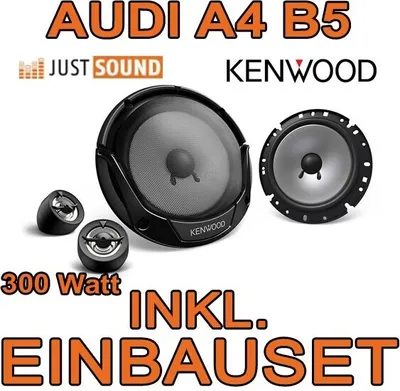 Produktbild von Heck Lautsprecher - Kenwood KFC-E170P - 16,5cm Einbauset passend für Audi A4 B5 Limousine - justSOUND