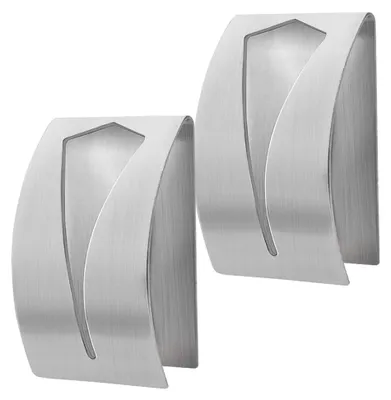 Produktbild von 2 Stück Handtuchhaken aus Edelstahl, selbstklebend, 7,5 * 5 cm, für Bad, Toilette, Küche und Büro, wasserdicht und ohne Bohren