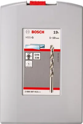 Zdjęcie produktu dla Bosch HSS-G, Wiertarka, Wiertło spiralne, Żeliwo, Stal, 135°, 19 szt., Wiertło spiralne