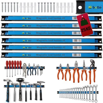Immagine prodotto di 6 x barra magnetica per attrezzi 45 cm supporto magnetico garage forte