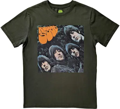 Image de The Beatles - "Rubber Soul" T-shirt unie homme/femme RO5635 (L) (Vert)