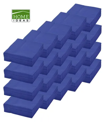 Produktbild von 1000 Servietten blau 33x33cm 3lagig 1/4 Falz Papierserviette Papiertuch Deko