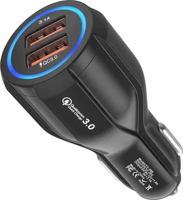 Produktbild von Dual USB Auto Ladegerät Mit 2 Ports, Schnellladung Für iPhone Samsung Huawei, USB Adapter Auto