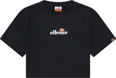 Produktbild von ellesse Damen T-Shirt FIREBALL - Crop-Top, Kurzarm, Rundhals, Logo Schwarz S