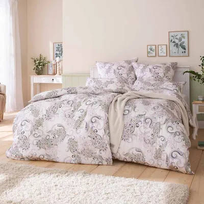 Produktbild von Estella Ateliers Satin- Bettwäsche-Garnitur Caroline Farbe lavendel Größe 155x220+80x80+40x80