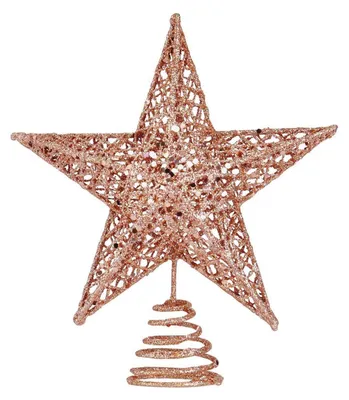 Produktbild von Weihnachtsbaumspitze Stern 20 cm Glitzer