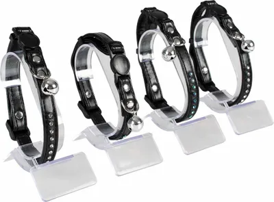 Productafbeelding van Duvo+ Kattenhalsband Leder & Diamanten 20-30CM / 10MM