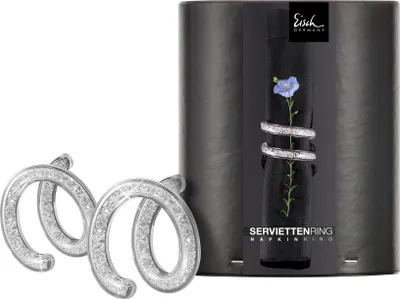 Immagine prodotto di Eisch Vorteilset 2 Stück 2 Serviettenringe 897/1 10 Carat in Geschenkröhre SERVIETTENRINGE 77289701 und Geschenk + Spende