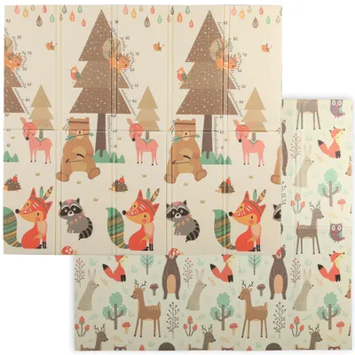 Productafbeelding van AIYAPLAY Spelmat voor baby's, 196 x 176 x 1,5 cm, opvouwbaar, dubbelzijdig kruipmatje