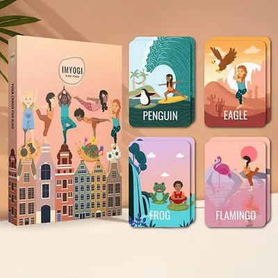Produktbild von Yoga Karten - Achtsamkeitsgeschenk für Kinder IMYOGI (Englisch)