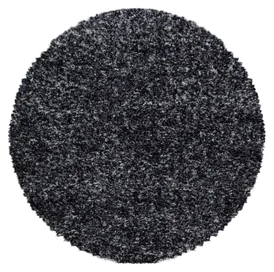 Produktbild von Hochflor Teppich Enrico rund, Farbe: Anthrazit, Größe:160 cm rund