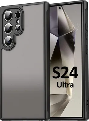 Produktbild von Handyhülle für Samsung Galaxy S24 Ultra Matt Stoßfest Schutzhülle Back cover in Schwarz