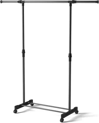 Obrázek produktu pro Sušák na prádlo - Nastavitelný v šířce a výšce - 42x145x150 cm - Černý