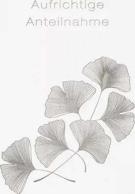 Produktbild von Trauer – Beileid - Kondolenzkarte im Format 11,5 x 17 cm mit