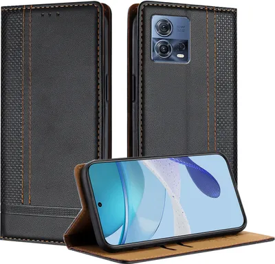 Obrázek produktu pro Pouzdro pro Motorola Edge 30 Fusion/Moto S30 Pro kožené flipové pouzdro s funkcí stojánku černé