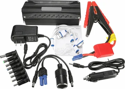 Obrázok produktu pre 1 Set 12v Auto núdzové štartovací zdroj 4 Usb výstup 68800mah s LED osvetlenie čierna