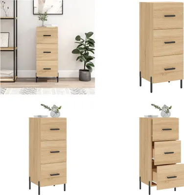 Immagine prodotto di vidaXL Credenza rovere Sonoma 34,5x34x90 cm materiale legno - Credenza - Credenze - Armadio - Credenza