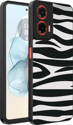 Immagine prodotto di Smartphonica Custodia per telefono adatta a Motorola Moto G04 - G24 - G24 Power - E14 con stampa zebrata - Custodia in TPU con design zebrato - Nero Bianco