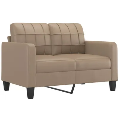 Produktbild von ZMH 2-tlg. Sofagarnitur mit Kissen Cappuccino-Braun Kunstleder