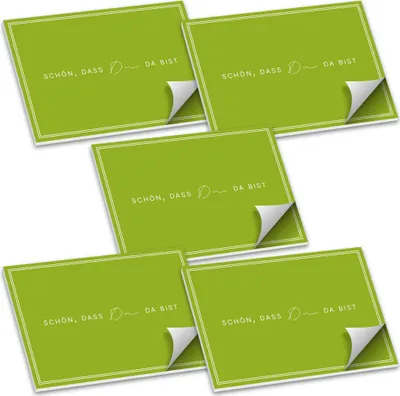 Produktbild von ITENGA Tischset A3 5er Set Schön dass du da bist V3 frühlingsgrün
