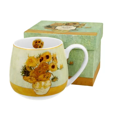 Image de Duo de tasses à café Van Gogh, Sunflowers en porcelaine, mug, tasse à thé, tasse à café avec anse 430 ml