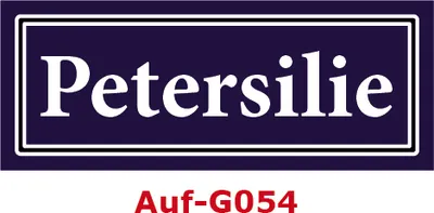 Produktbild von 2 Stück Gewürzaufkleber Petersilie 40x16mm Gewürzetiketten Sticker Lebensmittel (Auf-G054)