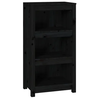 Immagine prodotto di Libreria Nera 50x35x97 cm in Legno Massello di Pino