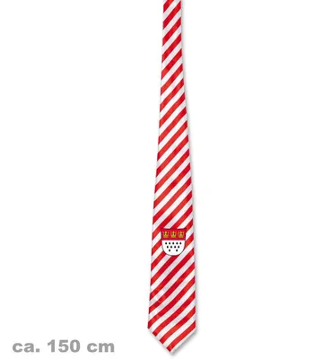 Produktbild von Krawatte "Köln", gestreift Wappen Schlips Kölner Karneval