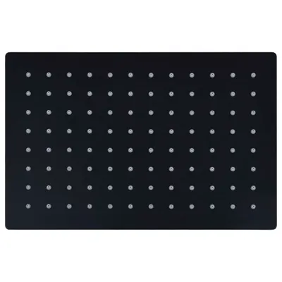 Zdjęcie produktu dla vidaXL Deszczownica ze stali nierdzewnej 30x20 cm prostokątna czarna