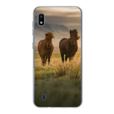 Produktbild von MuchoWow® Handyhülle Schutzhülle Hülle für Samsung Galaxy A10 Pferde - Luft - Gras Silikon Softcase Handy Hülle - Schutzhülle