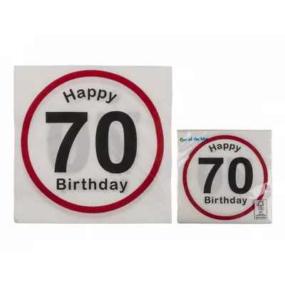 Produktbild von OOTB Papier-Servietten Happy Birthday - 70