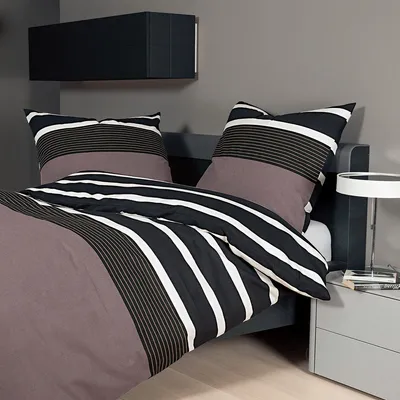 Produktbild von Janine Feinbiber Bettwäsche Davos 65030 braun 155x220 cm + 80x80 cm