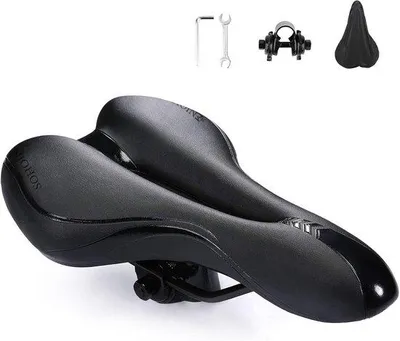 Productafbeelding van Fietszadel 28 x 16 cm - Waterdicht Polyurethanleer - Gel padding - Comfortabel voor mountainbike