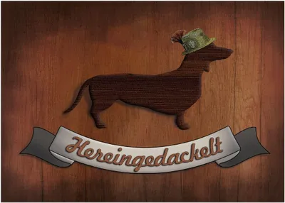 Image de Paillasson "Hereingedackelt" (en allemand) 50x70 cm comme paillasson