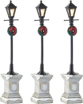 Produktbild von Weihnachtsfigur Straßenlaterne zu Fuß 3er-Set