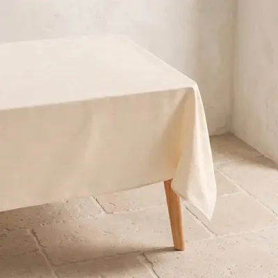 Produktbild von GAMUSI TAREL Jacquard-Tischdecke 140 x 240 cm – Fleckenabweisende Tischdecke aus Baumwollmischung – ® – Elegantes Webmuster – Rohöl