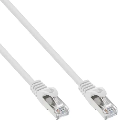 Produktbild von InLine Patchkabel, SF/UTP, Cat.5e, weiß, 10m, 10 m, Cat5e, SF/UTP (S-FTP), RJ-45, RJ-45, Weiß