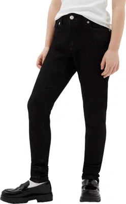 Immagine prodotto di Calvin Klein, jeans modello Mr. Skinny per bambine, colore nero slavato, codice prodotto LVCKTJC24G. Altri modelli di jeans, colore nero (slavato)