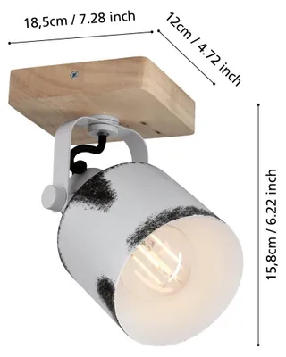 Immagine prodotto di Faretto Eglo 43921 KILBURN E27 40W bianco/marrone