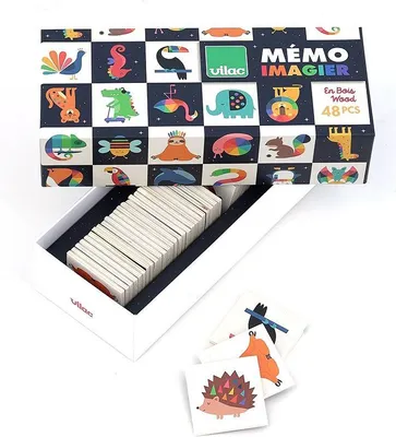 Zdjęcie produktu dla Drewniana gra MEMO - Rainbow Animals - Andy Westface