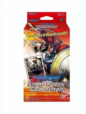 A product box for a Digimon Card Game Starter Deck.