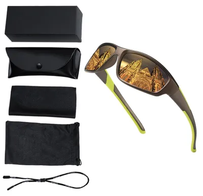 Produktbild von Polarisierte Sportsonnenbrille für Herren, geeignet zum Autofahren, Radfahren und Angeln, 100% UV-Schutz